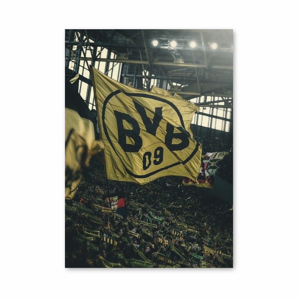 Poster mit der Flagge von Borussia Dortmund