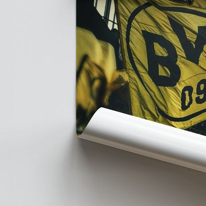 Poster mit der Flagge von Borussia Dortmund