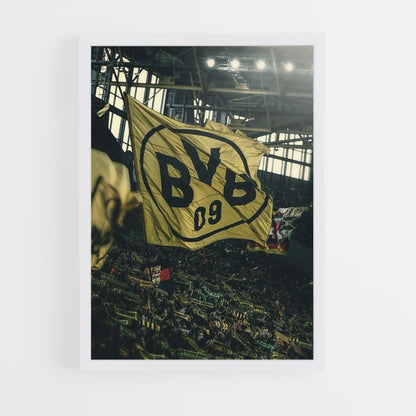 Poster mit der Flagge von Borussia Dortmund