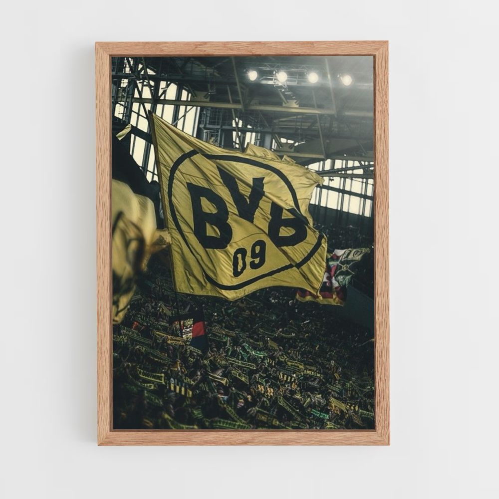 Poster mit der Flagge von Borussia Dortmund