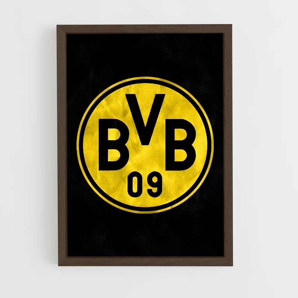 borussia-dortmund-3 cadre Bois foncé