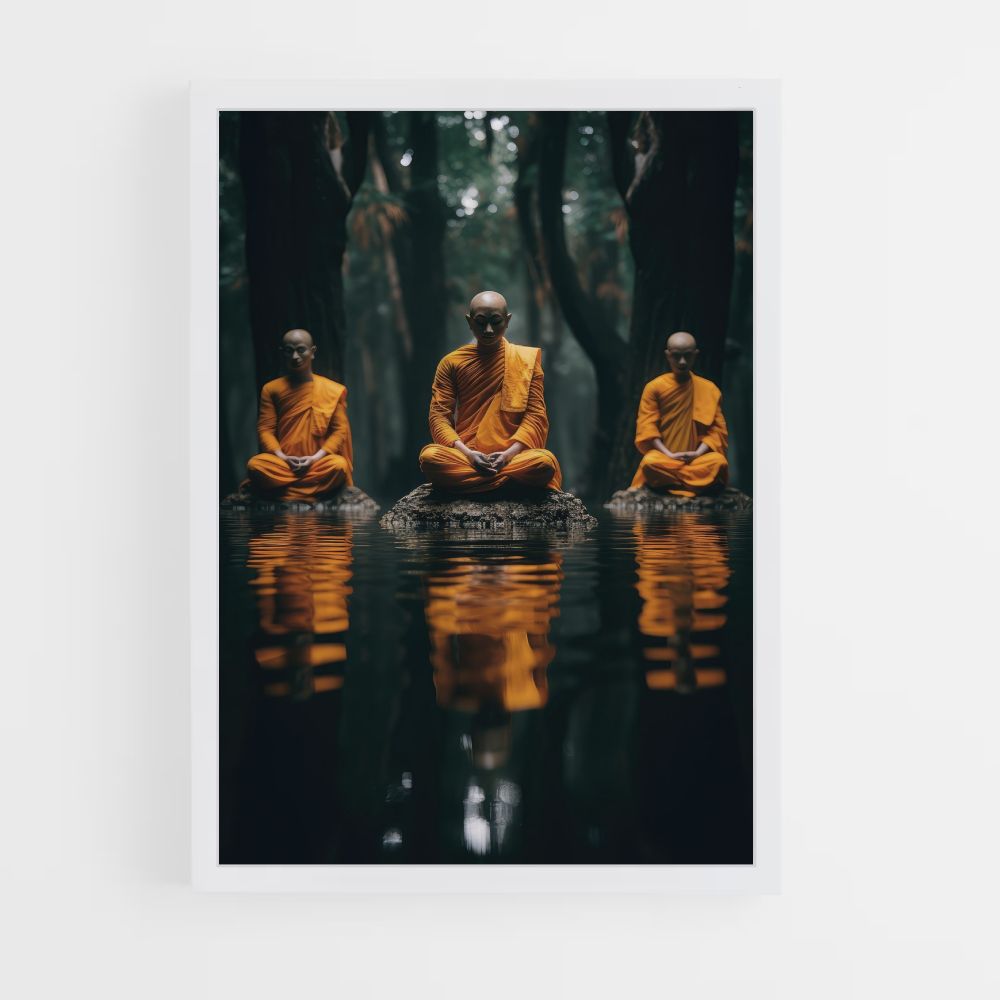 Poster mit buddhistischem Mönch