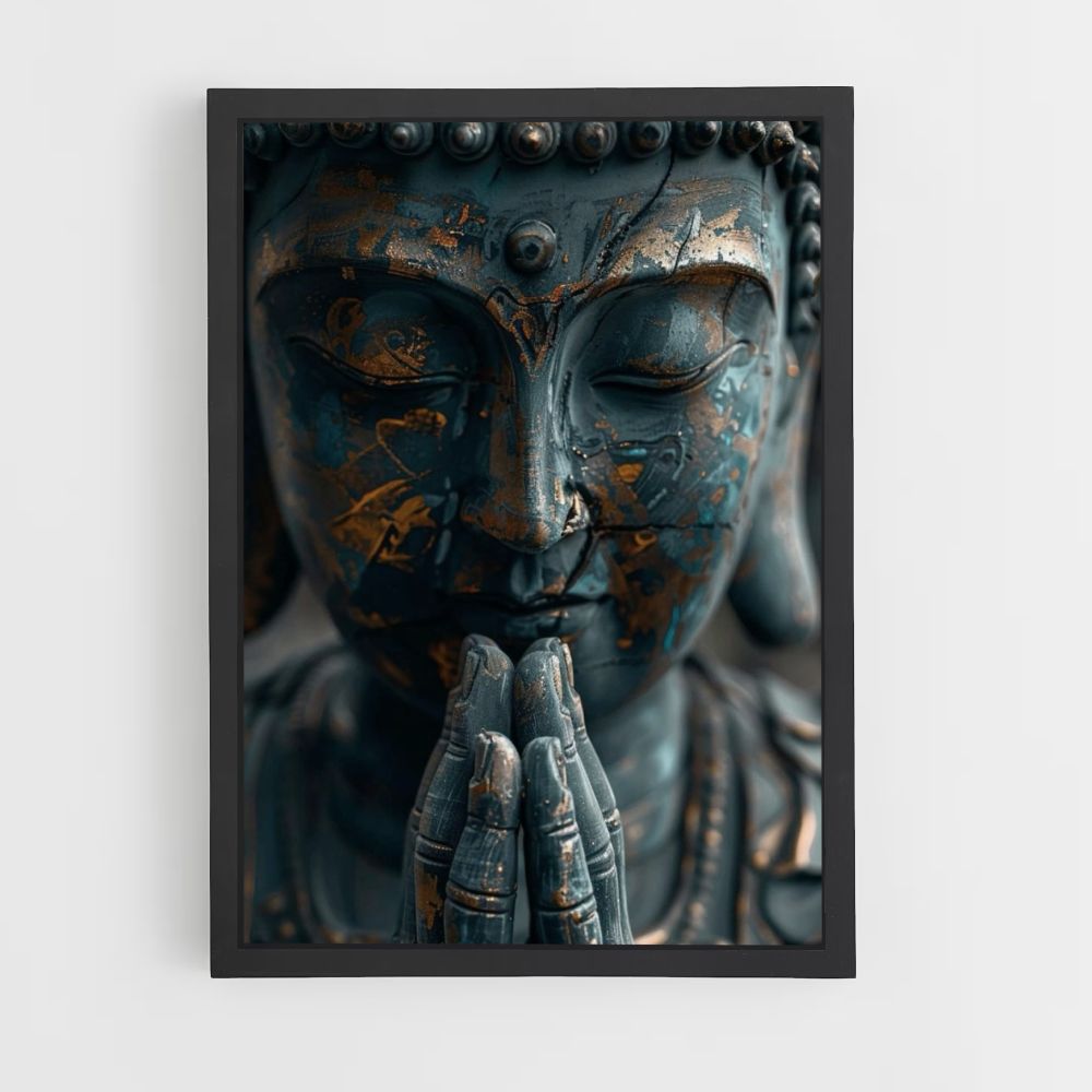 Blaues Buddha-Poster