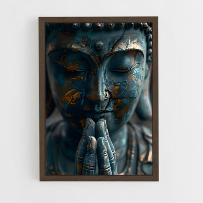 bouddha-4 cadre Bois foncé