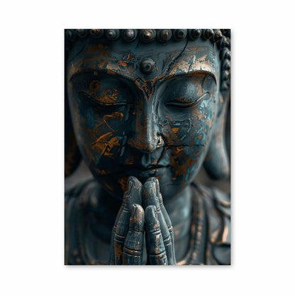 Blaues Buddha-Poster