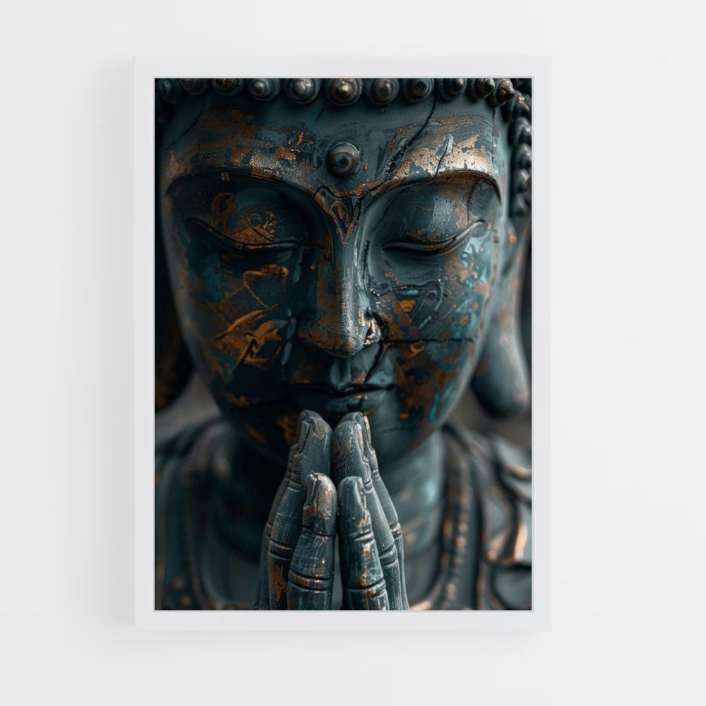 Blaues Buddha-Poster