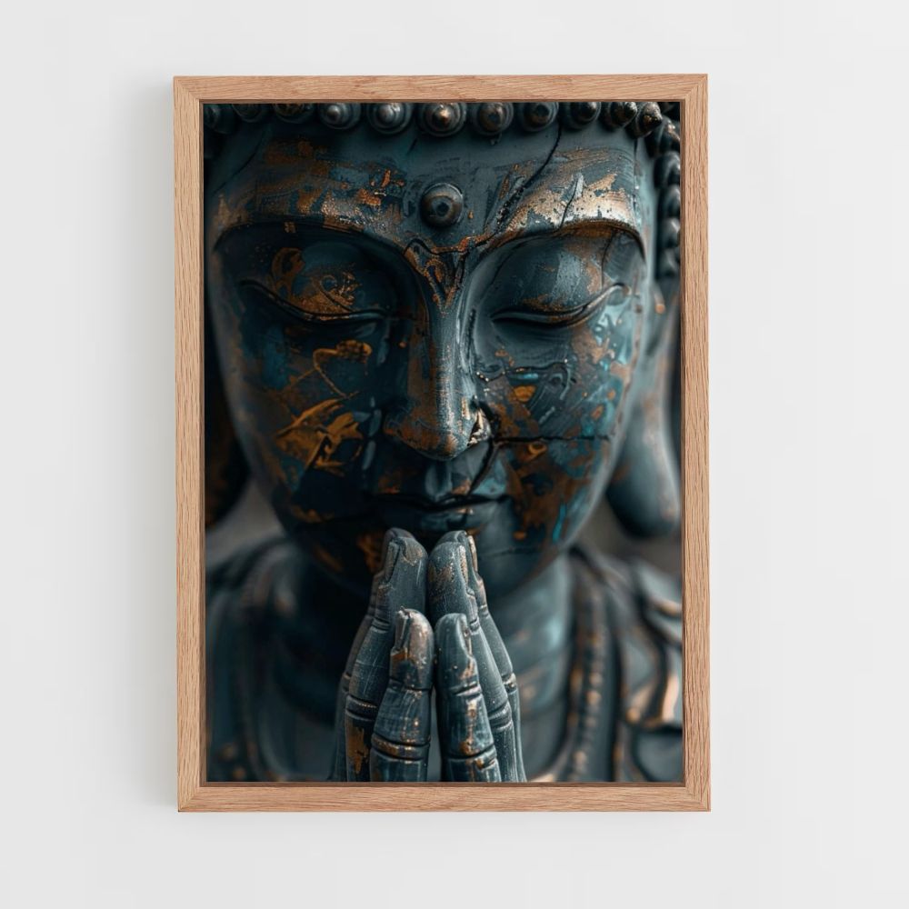 Blaues Buddha-Poster