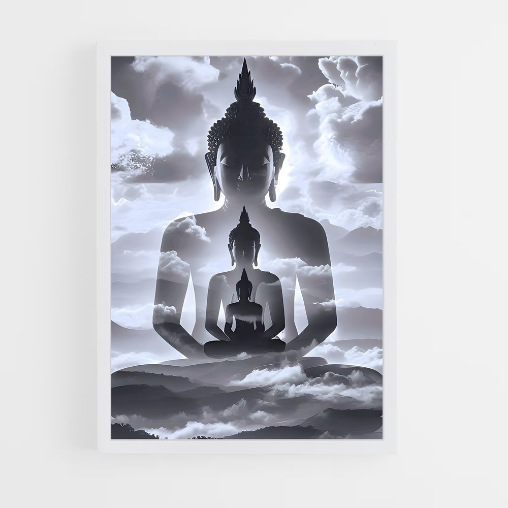 bouddha-6 cadre Blanc