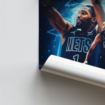 Poster Brooklyn Nets Blau