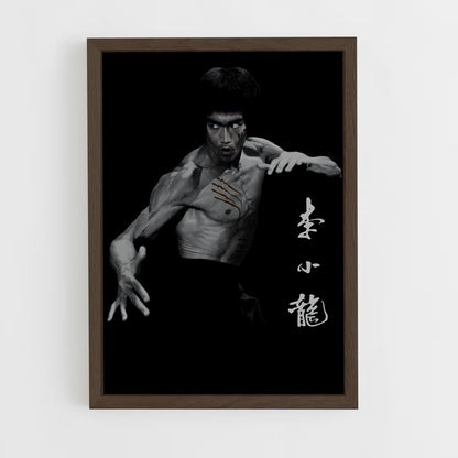 bruce-lee-2 cadre Bois foncé