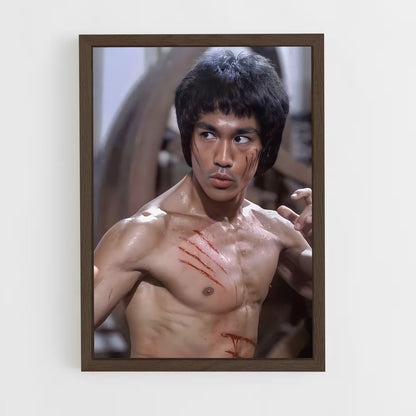 bruce-lee-5 cadre Bois foncé