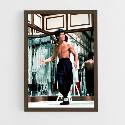 bruce-lee-6 cadre Bois foncé