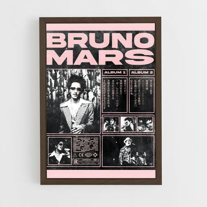 bruno-mars-2 cadre Bois foncé