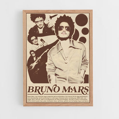 bruno-mars-5 cadre Bois clair