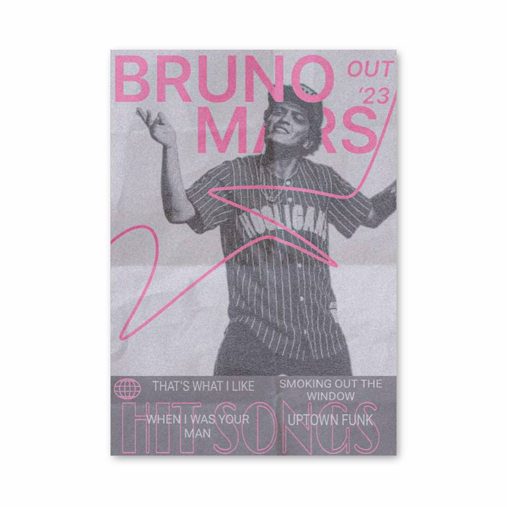 Poster Bruno Mars Hit Songs