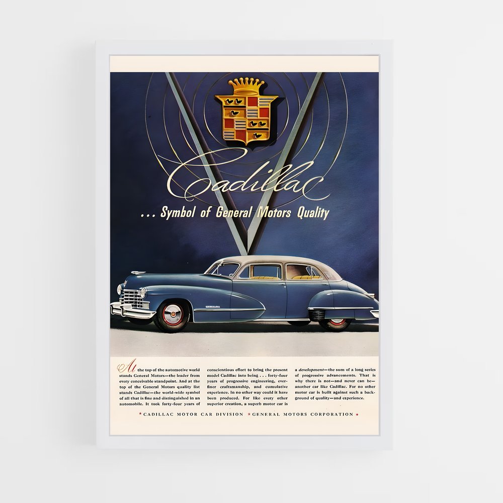 cadillac-6 cadre Blanc