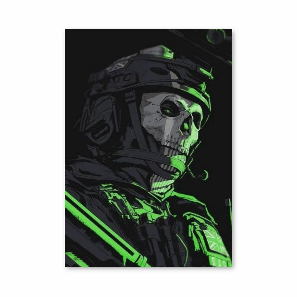 Poster COD Ghost Vert