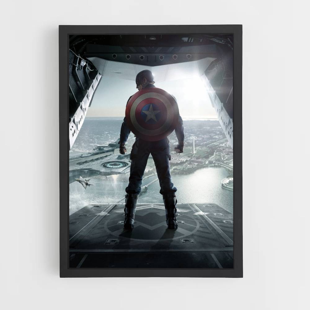 Poster Captain America Flugzeug