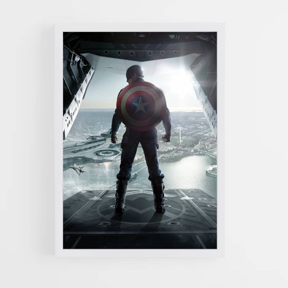 Poster Captain America Flugzeug