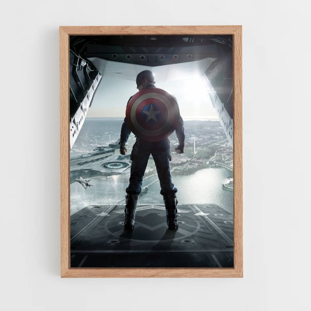 Poster Captain America Flugzeug