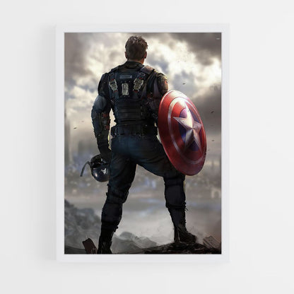 Poster Captain America Ruinen