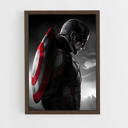 captain-america-7 cadre Bois foncé