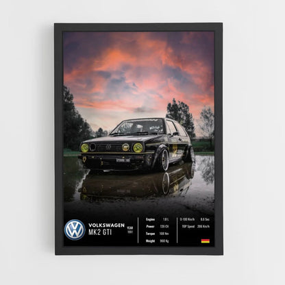 Volkswagen MK2 GTI-Plakat