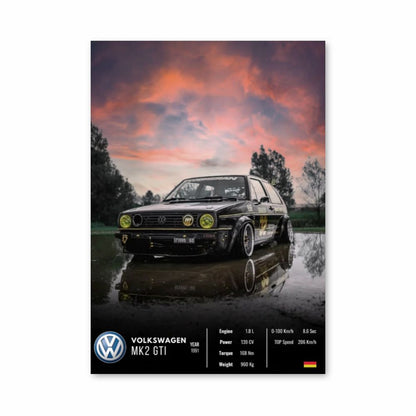 Volkswagen MK2 GTI-Plakat