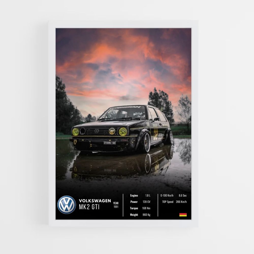 Volkswagen MK2 GTI-Plakat