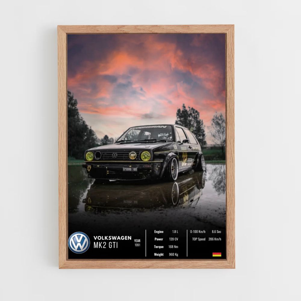 Volkswagen MK2 GTI-Plakat