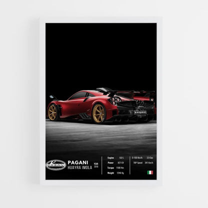 Pagani Huayra Imola Poster