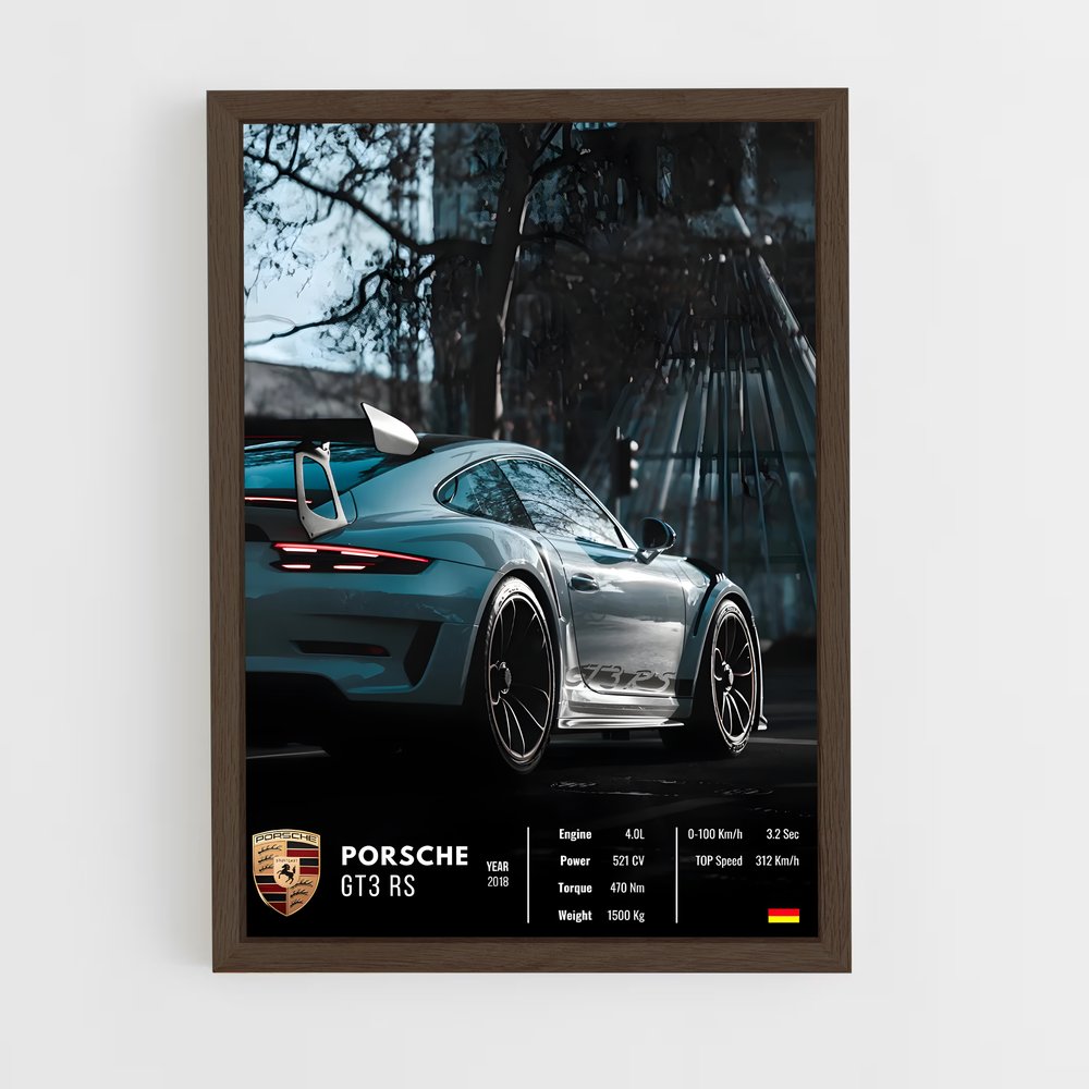 car-posters-12 cadre Bois foncé