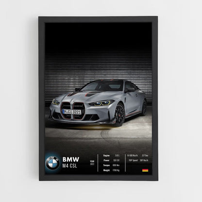 BMW M4 CSL Poster