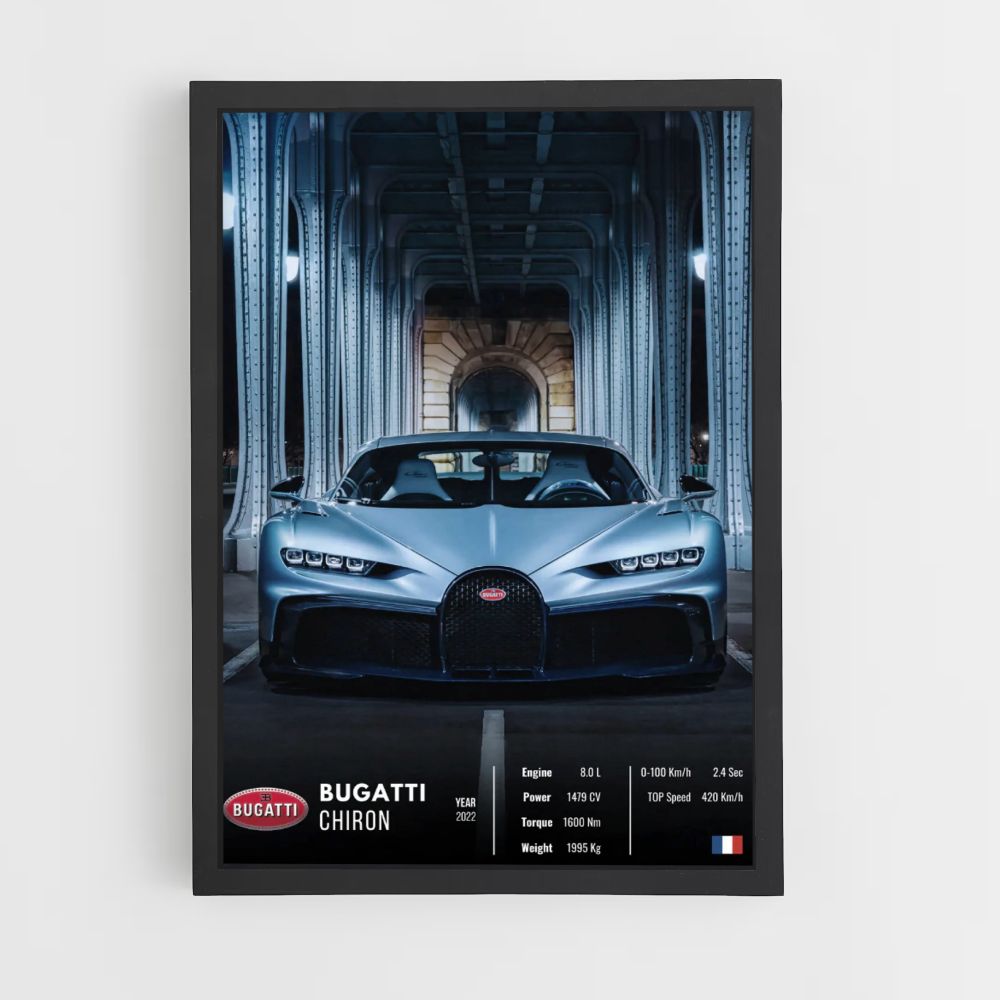 Bugatti Chiron-Plakat