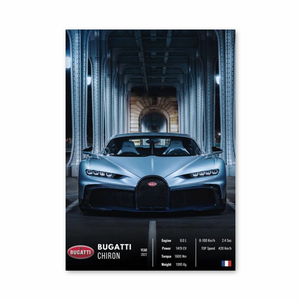 Bugatti Chiron-Plakat