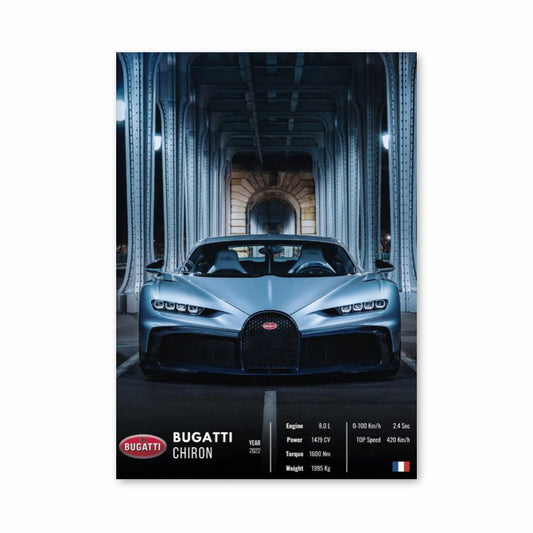 Bugatti Chiron-Plakat