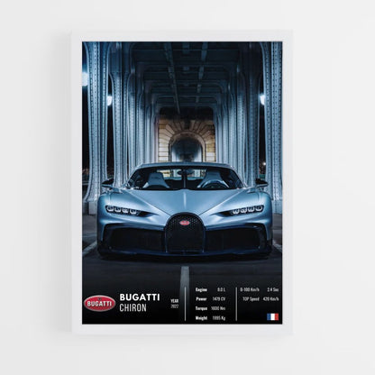 Bugatti Chiron-Plakat