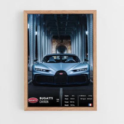 Bugatti Chiron-Plakat