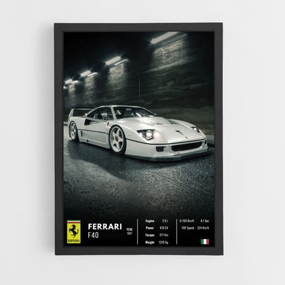 Ferrari F40-Plakat