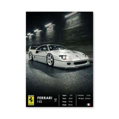 Ferrari F40-Plakat