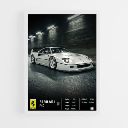 Ferrari F40-Plakat