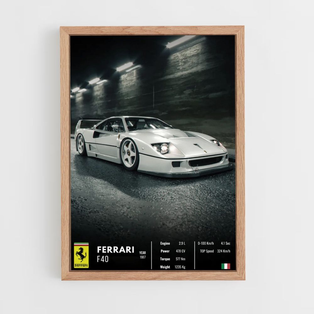 Ferrari F40-Plakat