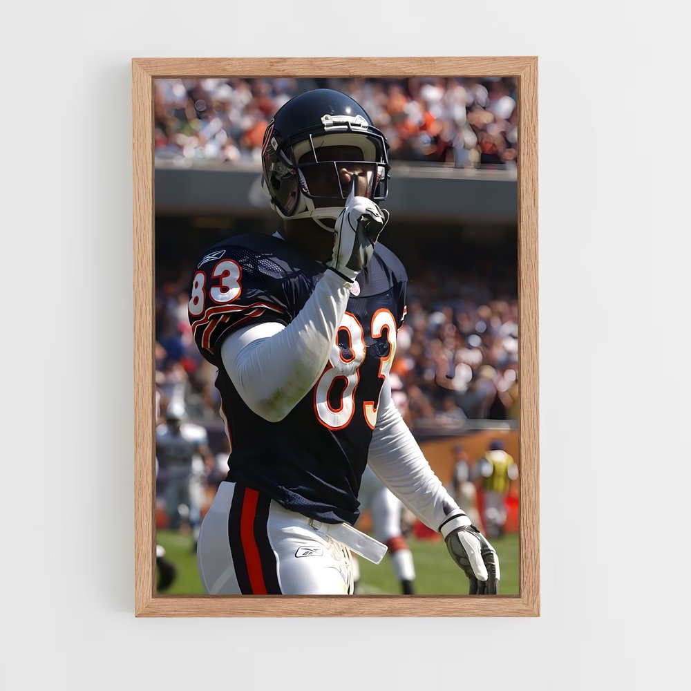 chicago-bears-4 cadre Bois clair