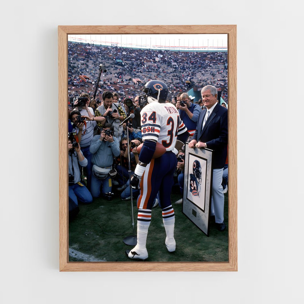 chicago-bears-5 cadre Bois clair