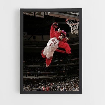 Maskottchen-Poster der Chicago Bulls