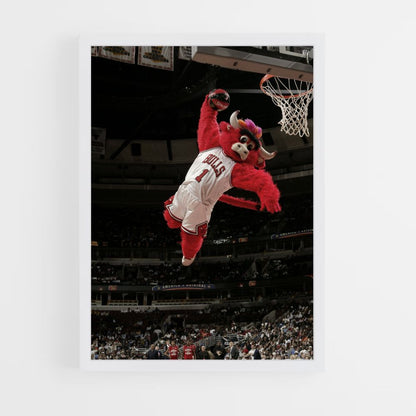 Maskottchen-Poster der Chicago Bulls