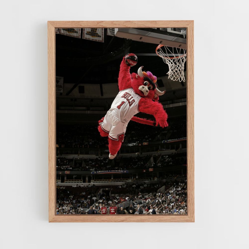 Maskottchen-Poster der Chicago Bulls