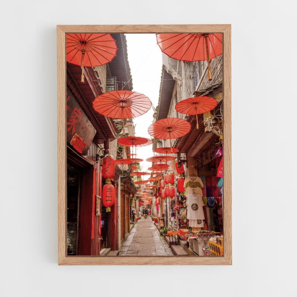 Rotes China-Plakat