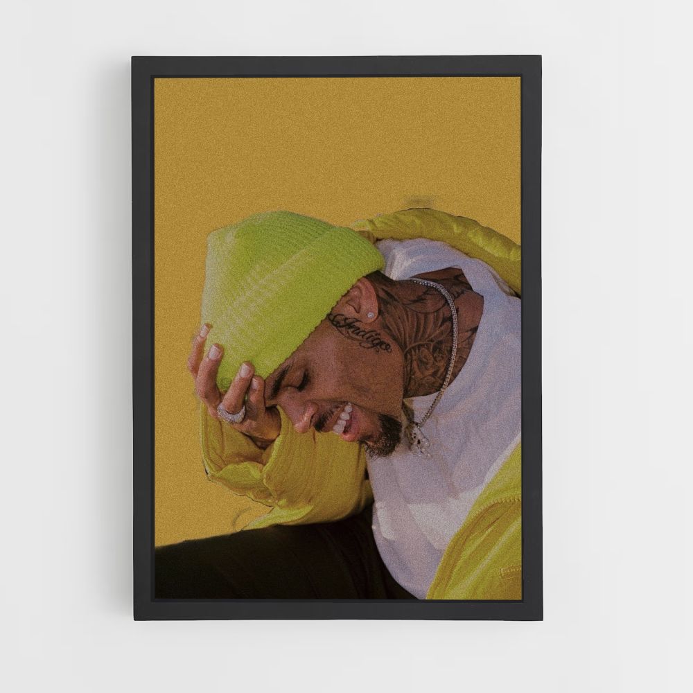 Poster Chris Brown Gelb