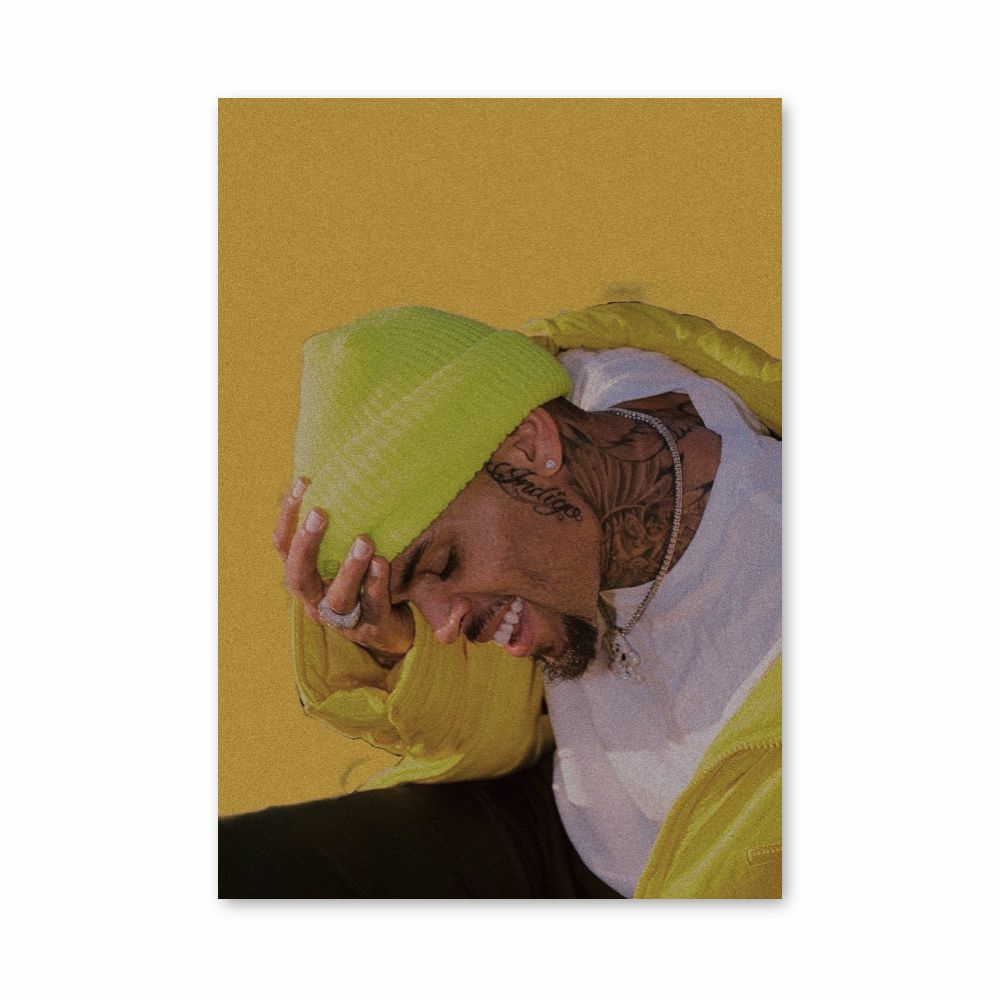 Poster Chris Brown Gelb